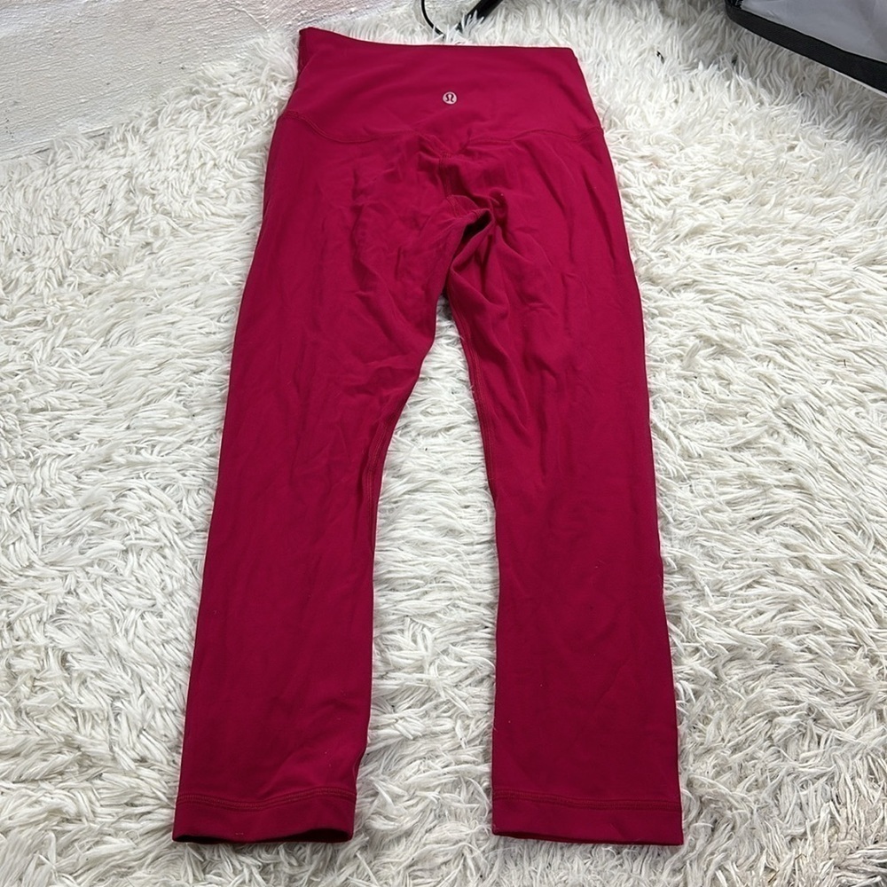 Lululemon Align Crop *21" Ruby Red - image 3